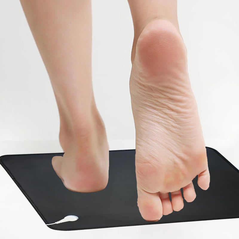 HUNAIGEE Grounding Mat Grounding Sheet UK for Improved Sleep 25x30cm Earthing Mat Grounding Well Therapy Better Sleep Stress Relief Black - Image 1